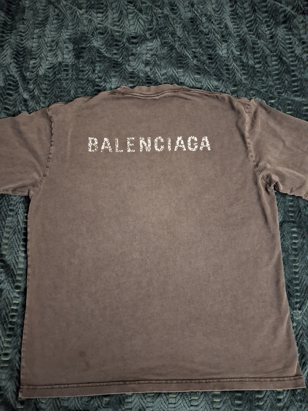 Balenciaga Black Wash Short-Sleeve Logo Tee